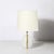 Mid-Century Modern Mid-Century White Ceramic & Polished Brass Sculptural Table Lamps by Lumi Murano For Sale - Image 3 of 13