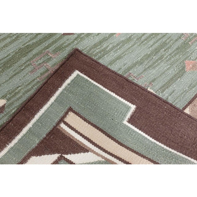 Modern Swedish Flat Weave Wool Rug by Doris Leslie Blau For Sale - Image 9 of 9