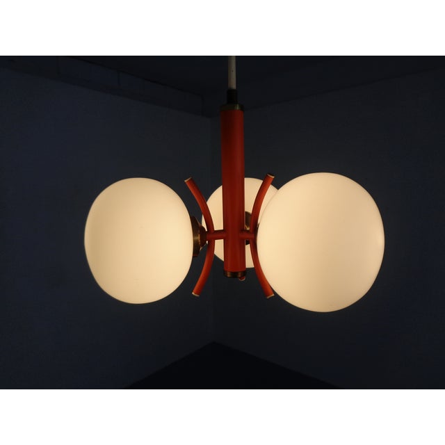 Space Age Sputnik Ceiling Lamps with Glasses by Richard Essig, Germany, 1970s, Set of 2 For Sale - Image 4 of 18