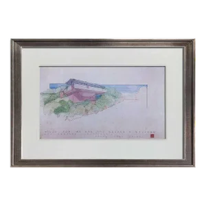 Frank Lloyd Wright Signed #’ed Limited Ed. "George Sturges House Ca" W/Frame