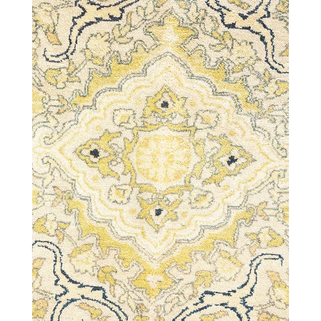 Traditional Mogul, One-of-a-Kind Hand-Knotted Area Rug - Ivory, 8' 0" x 17' 5" For Sale - Image 3 of 8