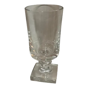 Early 20th Century Gulotta Crystal Square Base Art Glass Vase