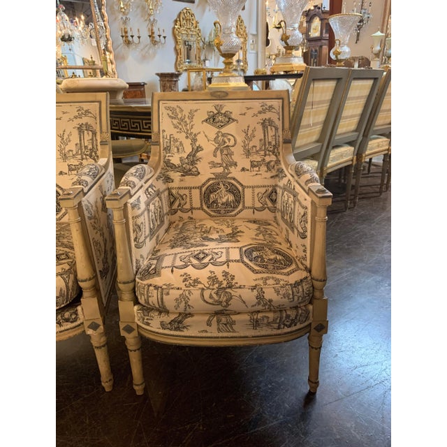 French Jansen Directoire' Style Armchairs - a Pair For Sale - Image 3 of 7