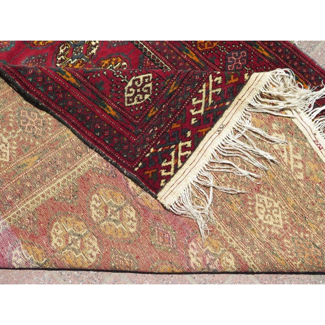 Turkish Red Handwoven Turkoman Teppich - 50"x80" For Sale - Image 12 of 13