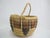 Textile Hopi Sw Arizona Native American Geometric Deep Coil Basket With Handle For Sale - Image 7 of 8
