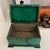 Antique English Hand Painted Faux Malachite Wood Tea Caddy Box For Sale - Image 4 of 6