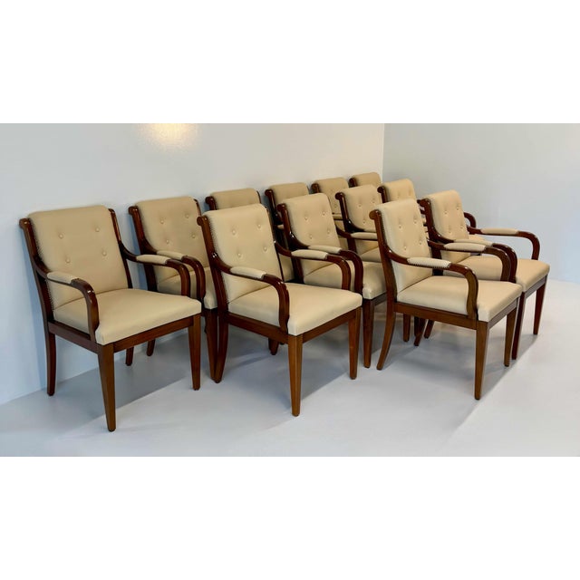 Vintage Italian Neoclassical Dining Chairs, 1950s, Set of 12 For Sale - Image 4 of 14