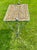 Twig Accent Table, With Twig Woven Mat, Branch-Like Metalwork, Garden Table Adorned With Metal Birds and Leaves, 1970’s For Sale - Image 4 of 12