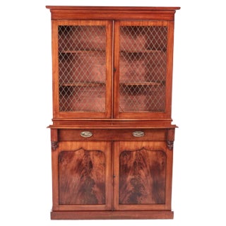 Antique William IV Mahogany Bookcase For Sale