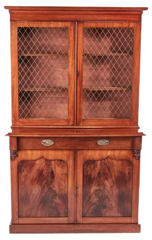 Antique William IV Mahogany Bookcase