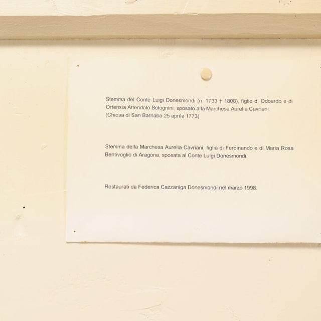 Wood Antique Baroque Coat of Arms Wardrobe in Fir For Sale - Image 7 of 11