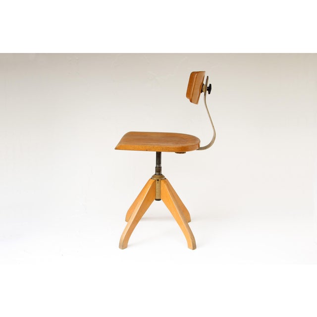 Vintage Industrial Workshop Chair by Ama Elastik, 1950s For Sale - Image 4 of 17