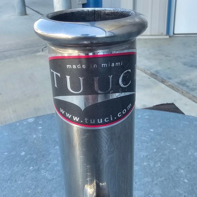 Tuuci Free-Standing Galvanized Steel Round Master Umbrella Base Stand 145 Lb. For Sale - Image 12 of 12
