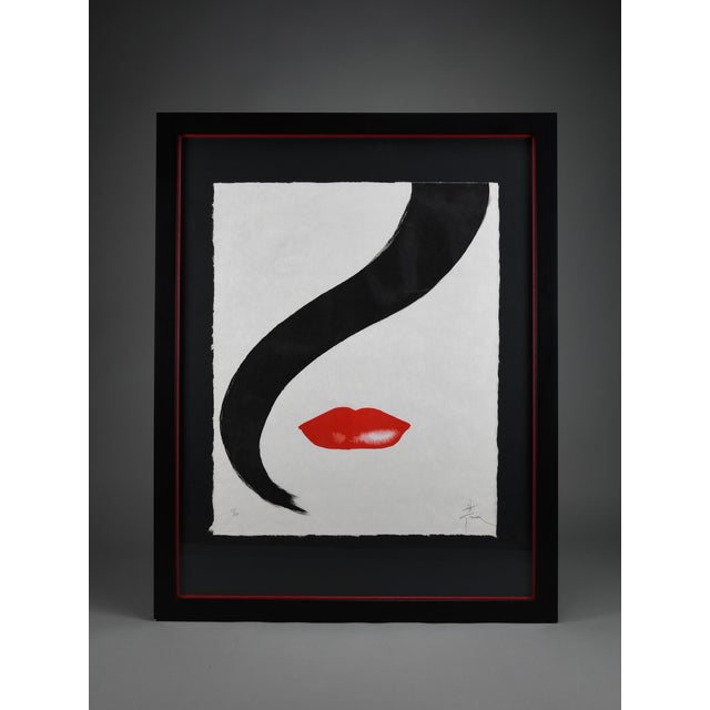 René Gruau, Rouge Basier, 1990, Acrylic on Paper For Sale - Image 6 of 11
