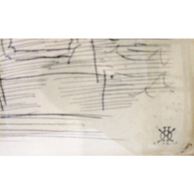 Cream After Raoul Dufy Reclining Nude French Etching by Chalcographic Du For Sale - Image 8 of 9