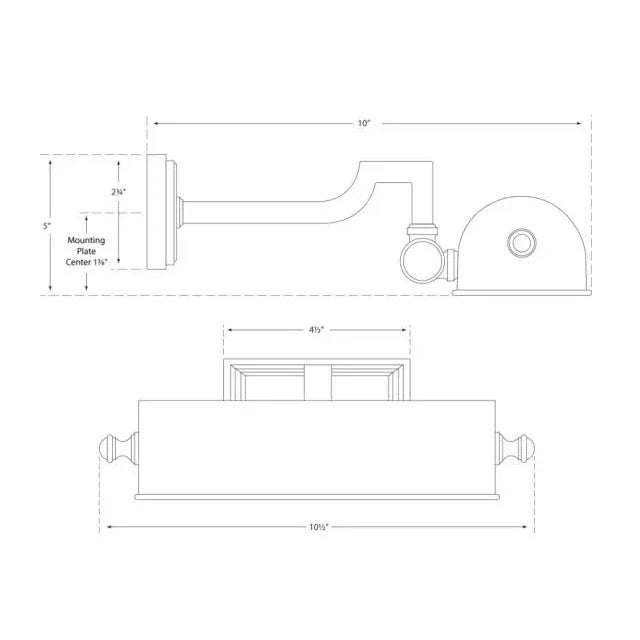 Traditional Alexa Hampton for Visual Comfort Signature Dean 9" Picture Light in Natural Brass For Sale - Image 3 of 3