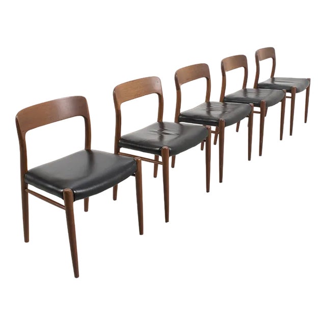 Dining Chairs by Niels Møller, Set of 5 For Sale