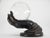 Vintage life-size bronze hand holding a 4" crystal ball. Glass ball fits firmly in hand but not attached. Fabolous...