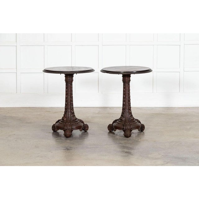 English Mahogany and Painted Cast Iron Tavern Tables, 1860, Set of 2 For Sale - Image 9 of 18
