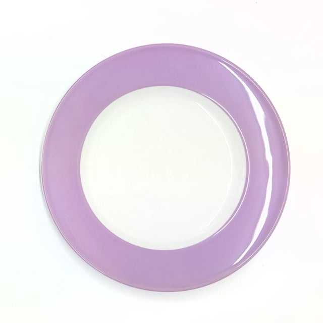 Ceramic Wide Band Cool-Toned Wall Plate Curation - Group of 7 For Sale - Image 7 of 12