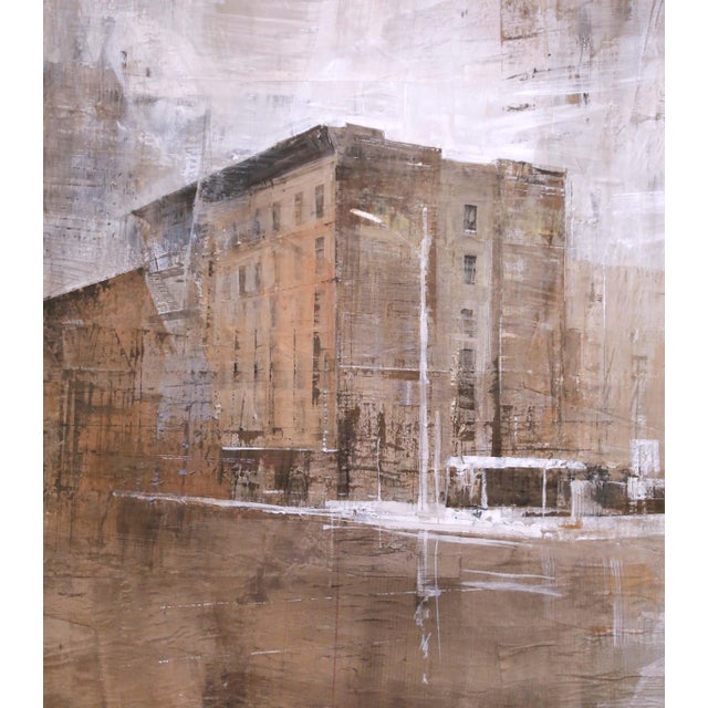 Silver Large Cityscape Painting by Alexey Alpatov in Carved Silver Frame For Sale - Image 8 of 13