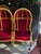 1970s 1970s Pair of Gold Trim Red Baroque Porters Chairs For Sale - Image 5 of 12