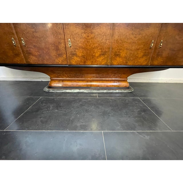 Wood Art Deco Sideboard with Goblet Stand and Marble Base by Osvaldo Borsani, 1950s For Sale - Image 7 of 13
