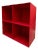 Vintage Space-Age Red Plastic Cube Modular Shelving Record Storage 1970s For Sale