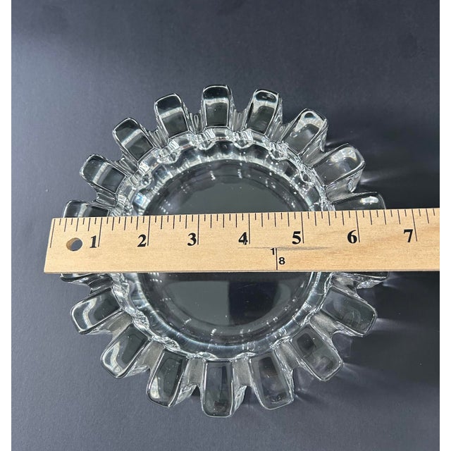 1960s Midcentury Heavy Glass Ashtray For Sale - Image 5 of 5