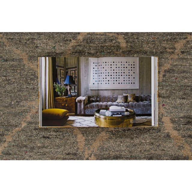 Contemporary Geometric Diamond Trellis Natural Silk Rug by Rug & Kilim, India For Sale - Image 9 of 10