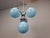 Czech Art Deco Blue Opaline Glass and Chrome 4-Light Chandelier, 1930s For Sale - Image 15 of 18