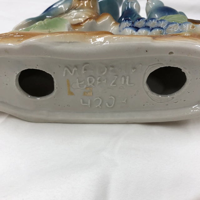 Mid Century Blue Bird Family Figurine For Sale - Image 6 of 7