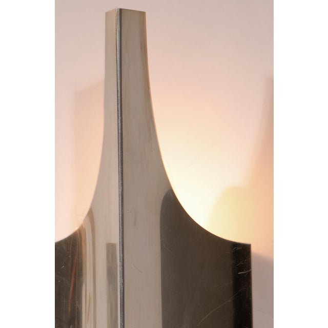 1960s Mid-Century Silver Wall Lamp by Wilhelm Braun Feldweg for Doria Leuchten, Germany, 1960, Set of 3 For Sale - Image 5 of 10