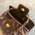 1970s Hippies Style Chocolate Brown Velvet Italian Top Handle Bag For Sale - Image 6 of 12