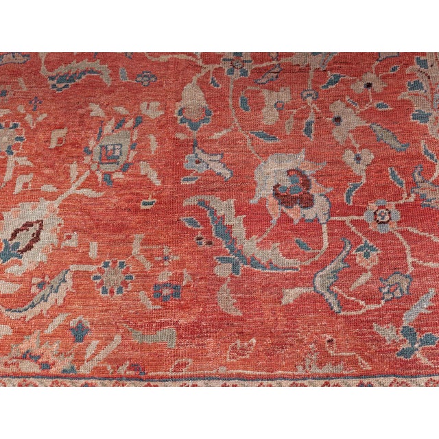 Textile Antique Persian Sultanabad For Sale - Image 7 of 7