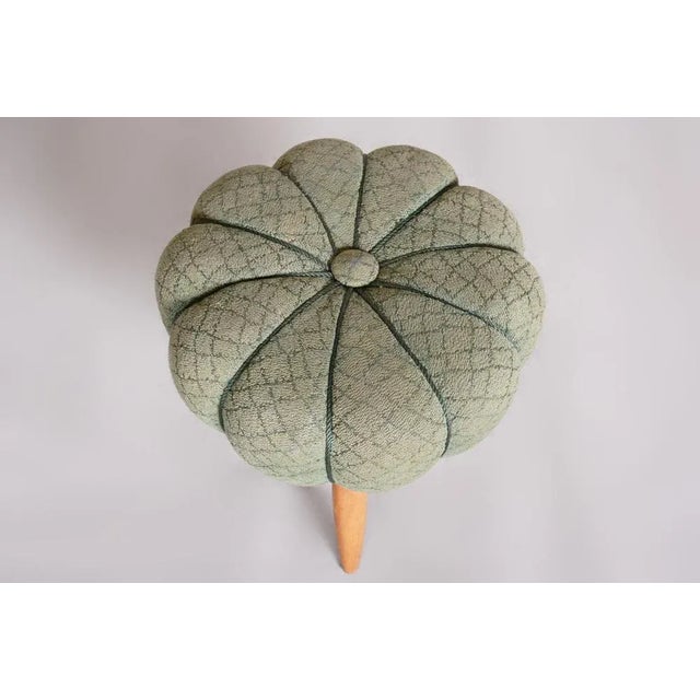 1950s Mid-Century Green Beech Stool, 1950s For Sale - Image 5 of 10