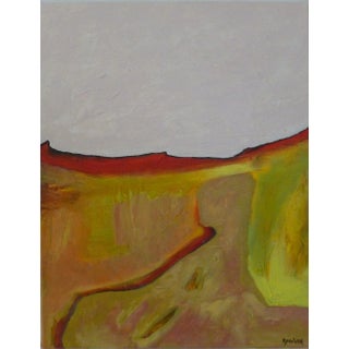 "Red Horizon" Original Abstract Acrylic Painting by Scott Spencer For Sale