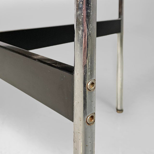 Italian Modern Leather T Chairs attributed to Katavolos, Littell and Kelley for ICF, 1960s, Set of 4 For Sale - Image 16 of 18