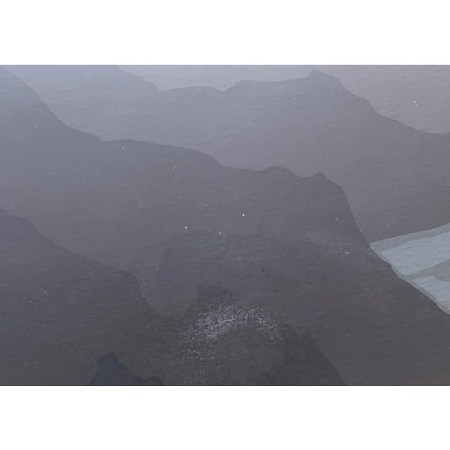 Mid-Century Modern Minimalist Landscape Serigraph 70s For Sale - Image 3 of 7
