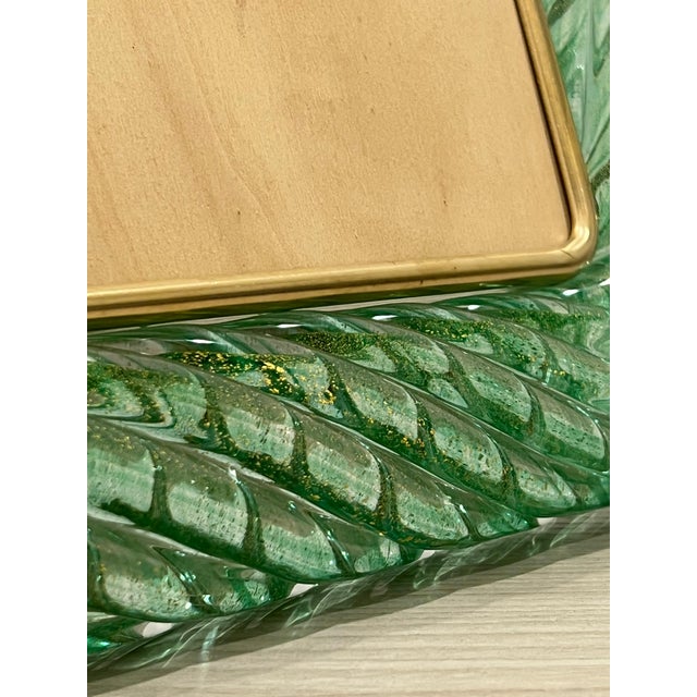 1990s Vintage Photo Frame in Murano Glass and Brass Frame by Ercole Barovier for Barovier & Toso, 1990s For Sale - Image 5 of 18