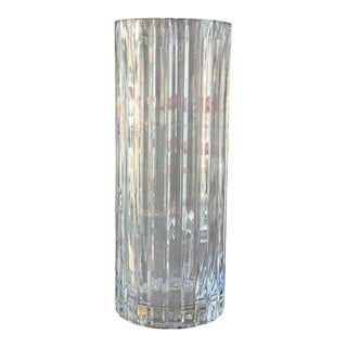Huge Signed Baccarat Harmonie French Crystal Vase For Sale