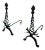 Twisted Wrought Iron Andirons with Finials, French, circa 1920 - A Pair For Sale