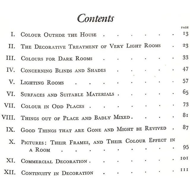 "Colour in Everyday Rooms With Remarks on Sundry Aspects of Decoration" 1934 Ionides, Basil For Sale - Image 9 of 16