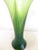 Lundberg Studios Signed Lundberg Studios Magnolia Pulled Feather Leaf Art Glass Vase Iridescent For Sale - Image 4 of 16