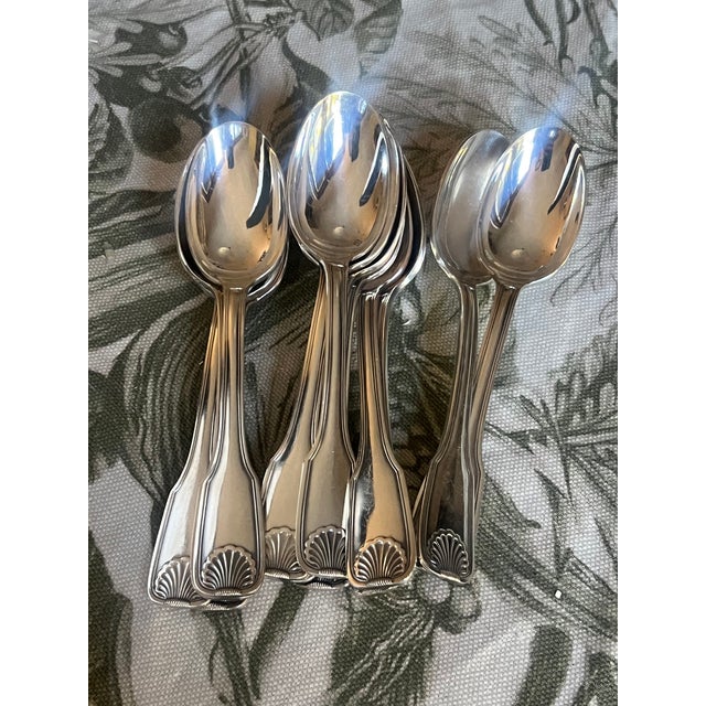 Frionnet Francois Mid Century Shell Pattern Silverware- Set of 37 For Sale - Image 13 of 18
