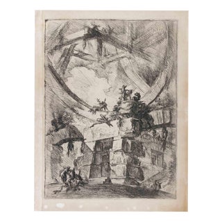 Giovanni Battista Piranesi, The Giant Wheel, Mid-18th Century, Etching For Sale