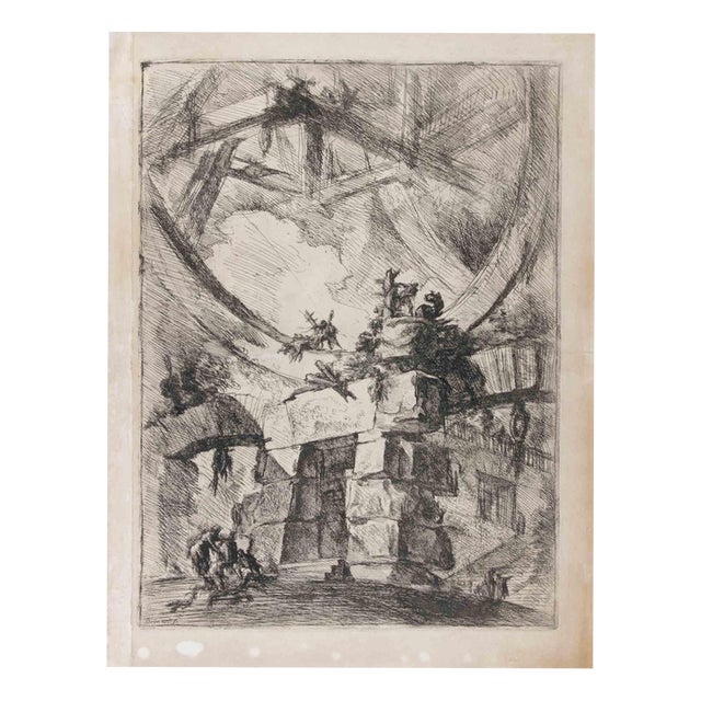 Giovanni Battista Piranesi, The Giant Wheel, Mid-18th Century, Etching For Sale