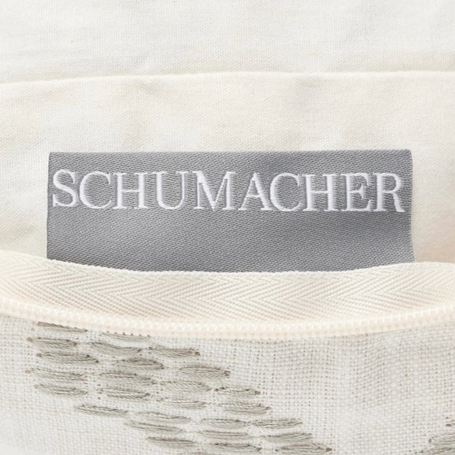 Contemporary Schumacher Moon Garden Pewter Pillow For Sale - Image 3 of 4