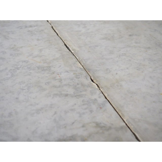 White 18th Century French Painted White Altar With Carrara Marble Top For Sale - Image 8 of 18