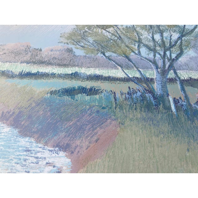 2000s Impressionist Plein Air Landscape Pastel Drawing by D. Mung, Framed For Sale - Image 4 of 9